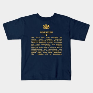 Real Historical Philadelphia - Riverview Kids T-Shirt